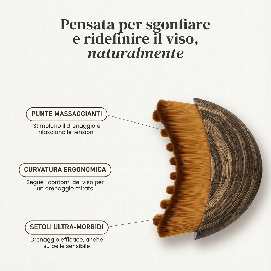 Spazzola drenante linfatica viso