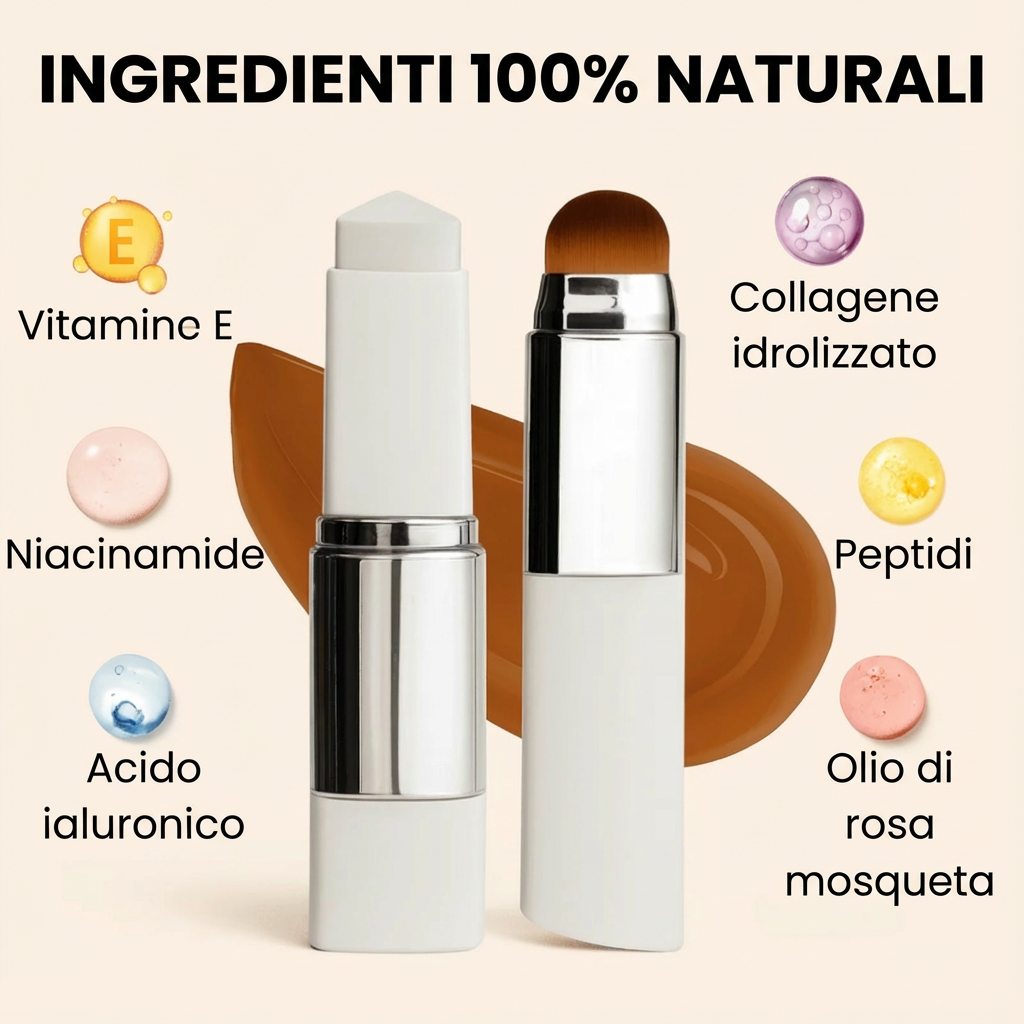 Fondotinta 2 in 1 con pennello integrato