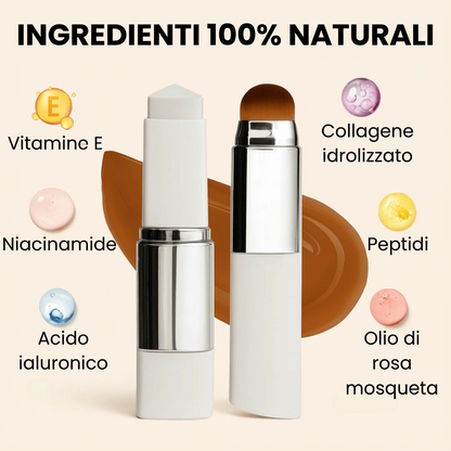 Fondotinta 2 in 1 con pennello integrato